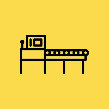 Konveyör simgesi illüstrasyon izole vektör işareti simgesi