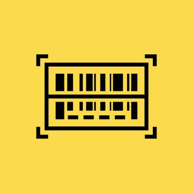 Barkod simgesi illüstrasyonu izole vektör işareti