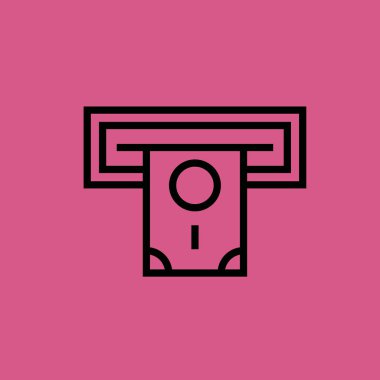 ATM simgesi illüstrasyon izole vektör işareti simgesi