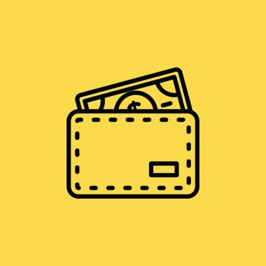 M-cüzdan simgesi illüstrasyon izole vektör işareti simgesi