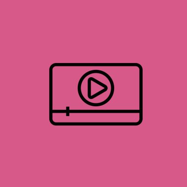 Video Player simgesi illüstrasyon izole vektör işareti simgesi