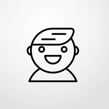 Kullanıcı simgesi illüstrasyon izole vektör işareti simgesi