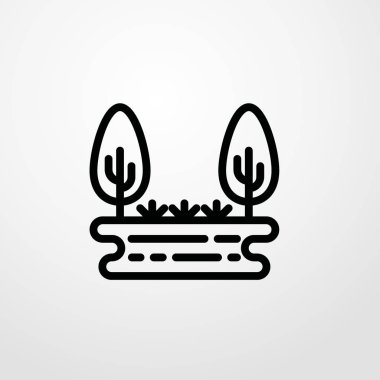 ağaçlar simgesi illüstrasyon izole vektör işareti simgesi