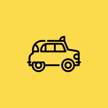 Taksi simgesi illüstrasyon izole vektör işareti simgesi