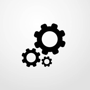 dişli simgesini illüstrasyon izole vektör işareti simgesi