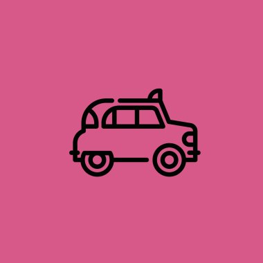 Taksi simgesi illüstrasyon izole vektör işareti simgesi