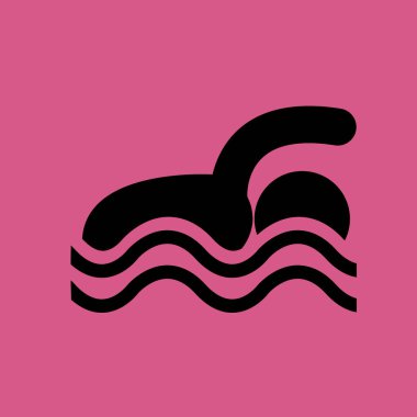 adam simgesi illüstrasyon izole vektör işareti simgesi Yüzme