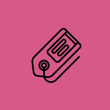 Etiketi simgesi illüstrasyon izole vektör işareti simgesi