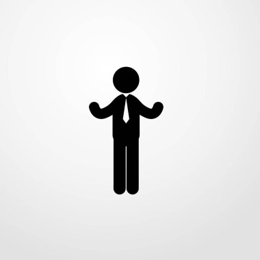 İş adamı simgesi illüstrasyonu izole vektör işareti