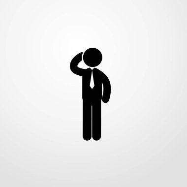 işadamı düşünme simgesi illüstrasyon izole vektör işareti simgesi