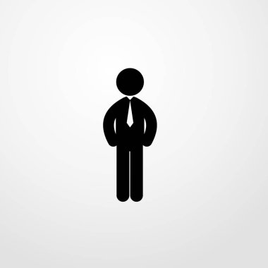 İş adamı simgesi illüstrasyonu izole vektör işareti