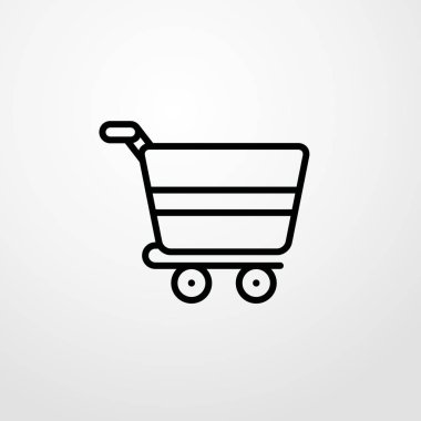 sepeti simgesini illüstrasyon izole vektör işareti simgesi