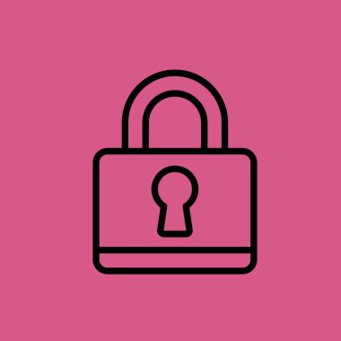 asma kilit simgesi illüstrasyon izole vektör işareti simgesi