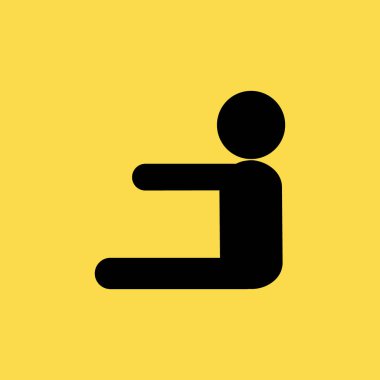 simge illüstrasyon izole vektör işareti simgesi egzersiz adam