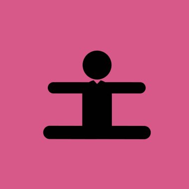 simge illüstrasyon izole vektör işareti simgesi egzersiz adam