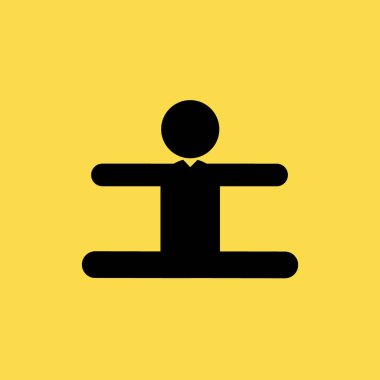 simge illüstrasyon izole vektör işareti simgesi egzersiz adam