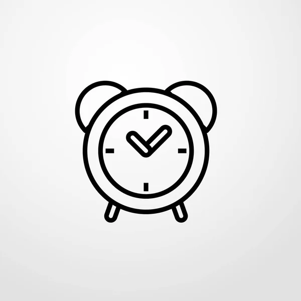 Reloj despertador icono ilustración símbolo de signo vectorial aislado — Vector de stock