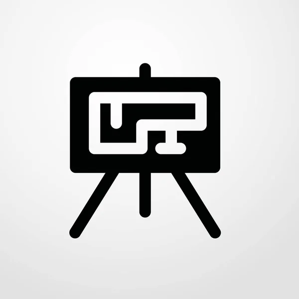 Blueprint skrivbord ikon illustration isolerade vector tecken symbol — Stock vektor