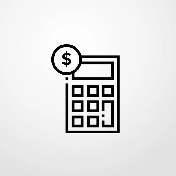 Icono de la calculadora ilustración símbolo de signo vectorial aislado — Vector de stock