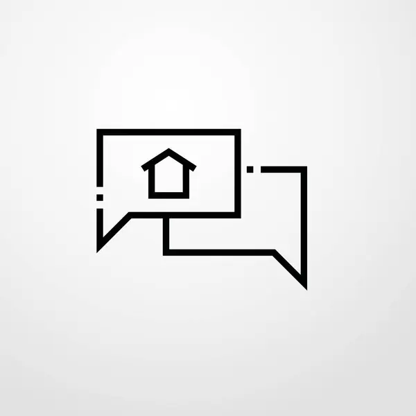 Icona chat illustrazione isolato segno vettoriale simbolo — Vettoriale Stock
