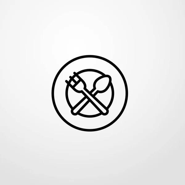 Icona posate illustrazione isolato segno vettoriale simbolo — Vettoriale Stock