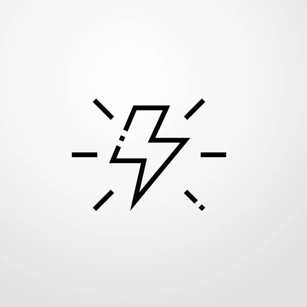 Flash σημάδι απομονωμένες διανυσματικά εικονογράφηση εικονίδιο σύμβολο — Διανυσματικό Αρχείο
