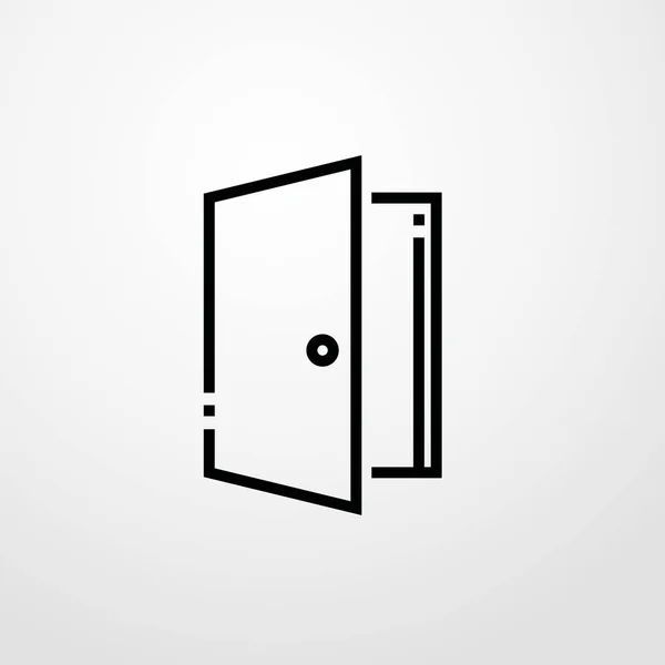 ドアのアイコンのイラスト分離ベクトル記号 — ストックベクタ