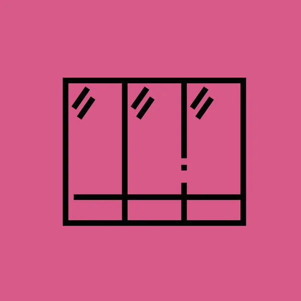 Glas Wand Symbol Illustration isoliert Vektor Zeichen Symbol — Stockvektor