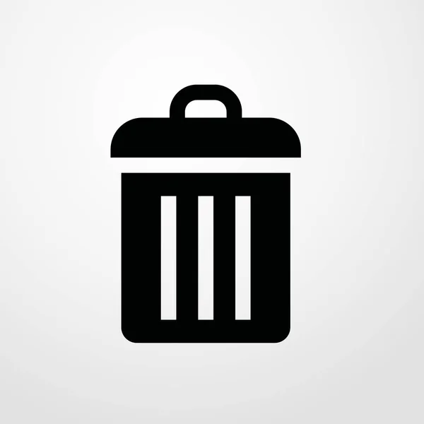 Icône poubelle illustration isolé vecteur signe symbole — Image vectorielle