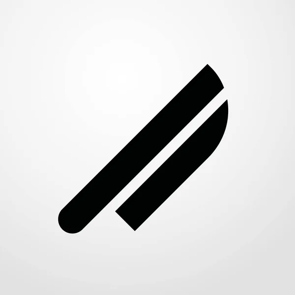 Σύμβολο σημάδι απομονωμένες διανυσματικά εικονογράφηση εικονίδιο μαχαίρι — Διανυσματικό Αρχείο