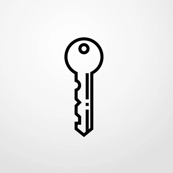Ілюстрація значка ключа ізольований символ векторного знака — стоковий вектор