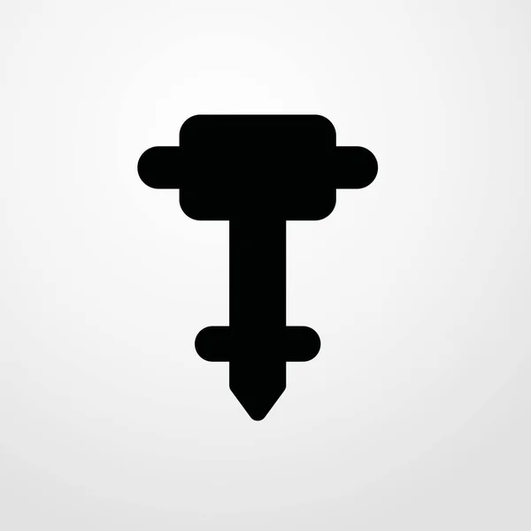 Jackhammer pictogram illustratie geïsoleerde vector teken symbool — Stockvector