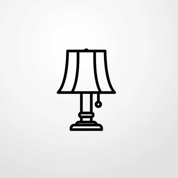 Icono de la lámpara ilustración símbolo de signo vectorial aislado — Vector de stock