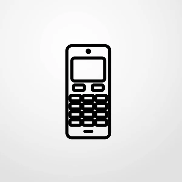 Illustration d'icône de téléphone portable symbole de signe vectoriel isolé — Image vectorielle