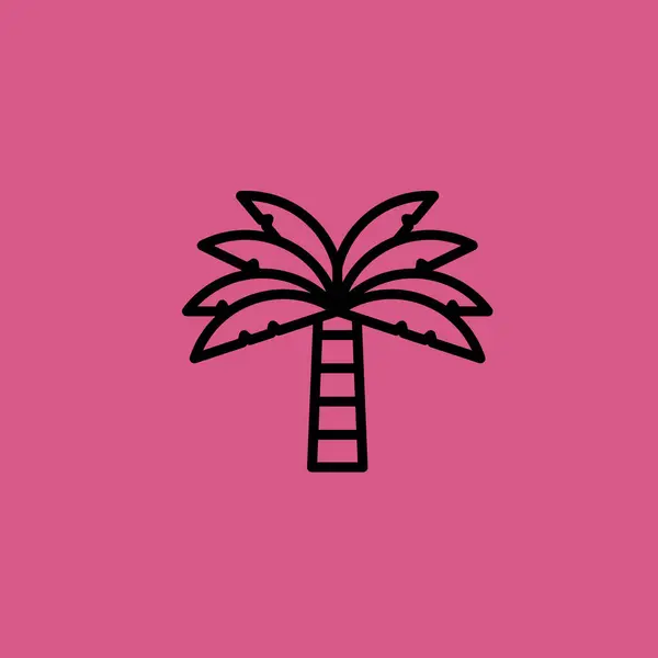 Palm ikon illustration isolerade vector tecken symbol — Stock vektor