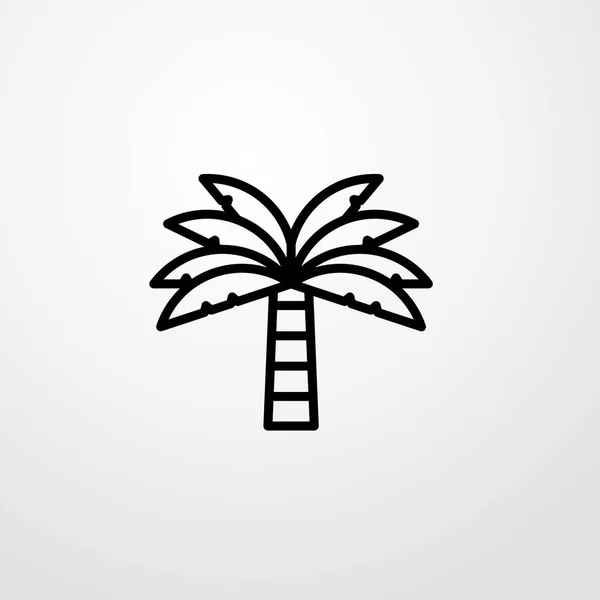 Palm Symbol Illustration isoliert Vektor Zeichen Symbol — Stockvektor