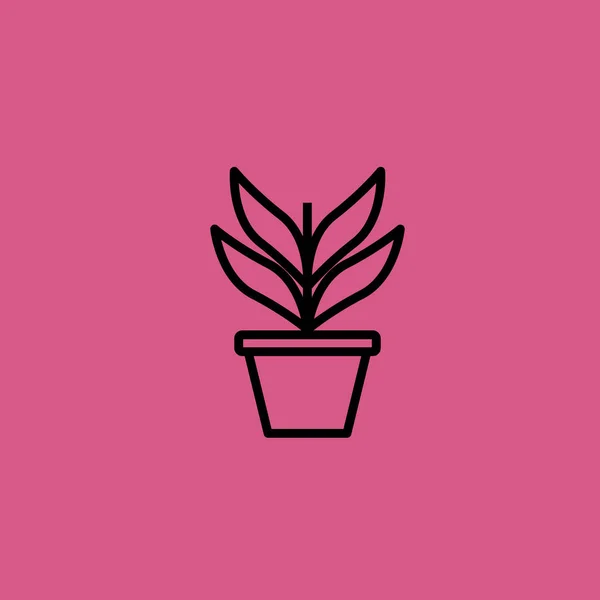 Ícone de planta ilustração isolado símbolo sinal vetor — Vetor de Stock