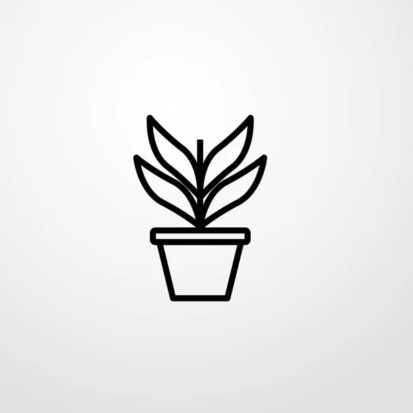 Icono de planta ilustración símbolo de signo vectorial aislado — Vector de stock