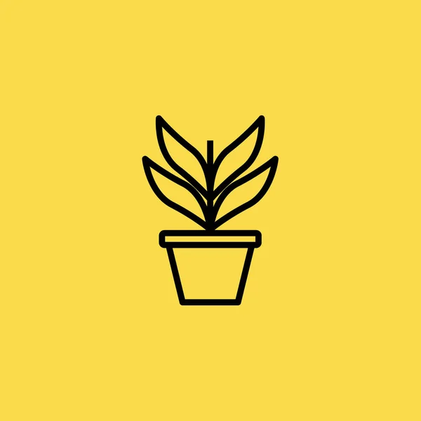 Ícone de planta ilustração isolado símbolo sinal vetor — Vetor de Stock