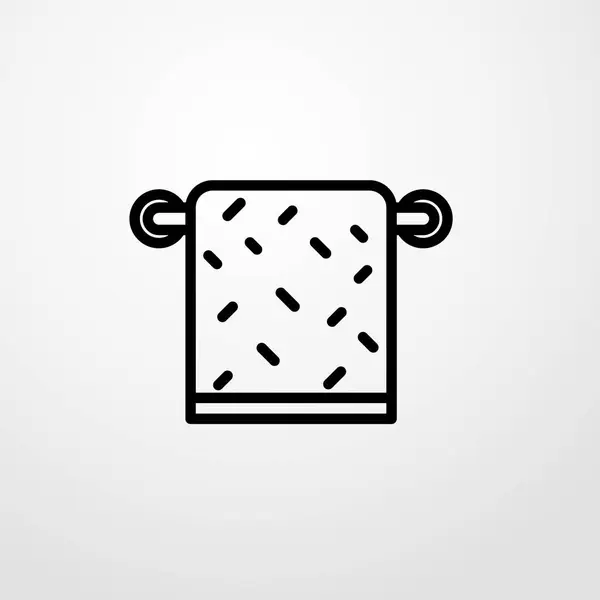 タオルのアイコンのイラスト分離ベクトル記号 — ストックベクタ