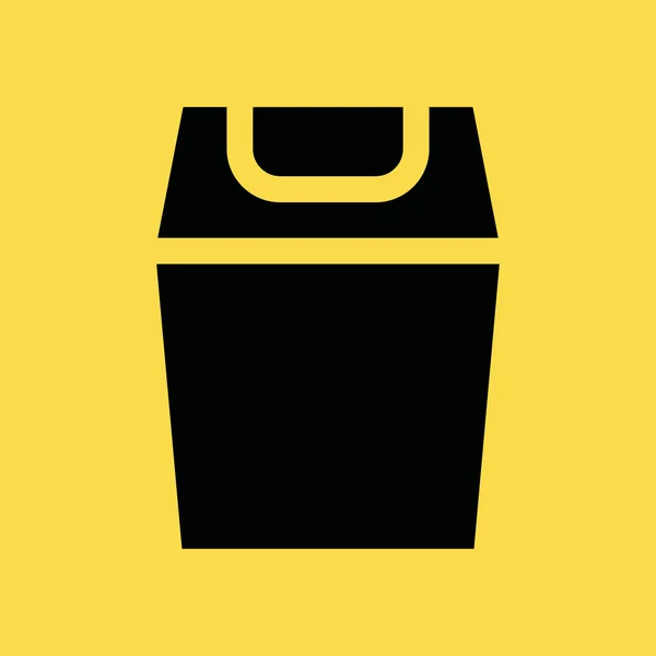 Illustration icône poubelle isolé signe vectoriel symbole — Image vectorielle
