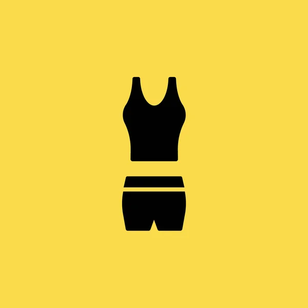Kvinna träningsoverall ikon illustration isolerade vector tecken symbol — Stock vektor