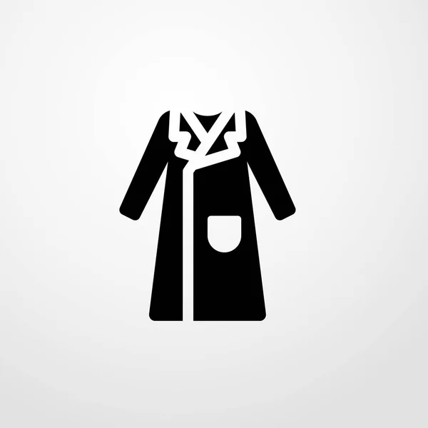女性コート アイコン イラスト分離ベクトル記号 — ストックベクタ