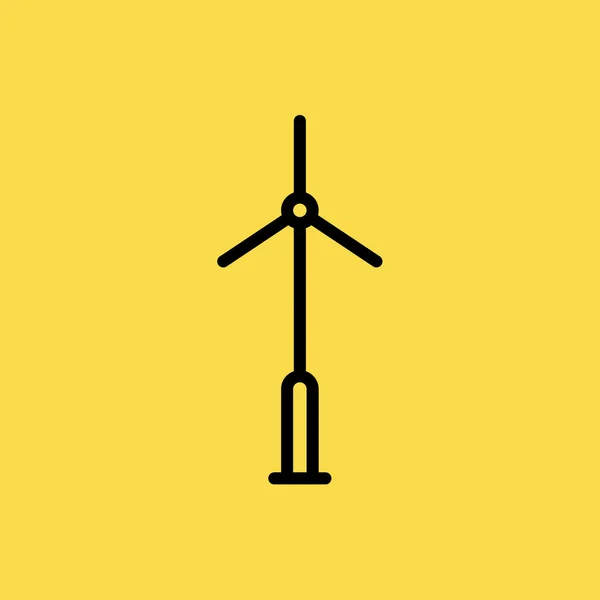 Větrný mlýn ikona ilustrace izolované vektor znaménko — Stockový vektor