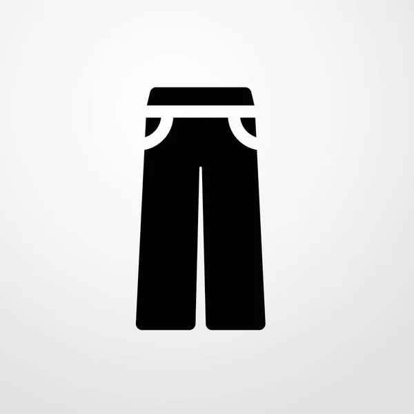 Kalhoty ikona ilustrace izolované vektor znaménko — Stockový vektor