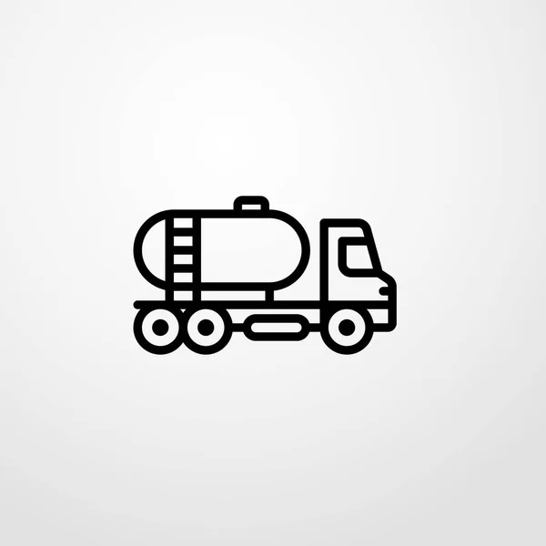 Tank LKW Symbol Illustration isoliert Vektor Zeichen Symbol — Stockvektor