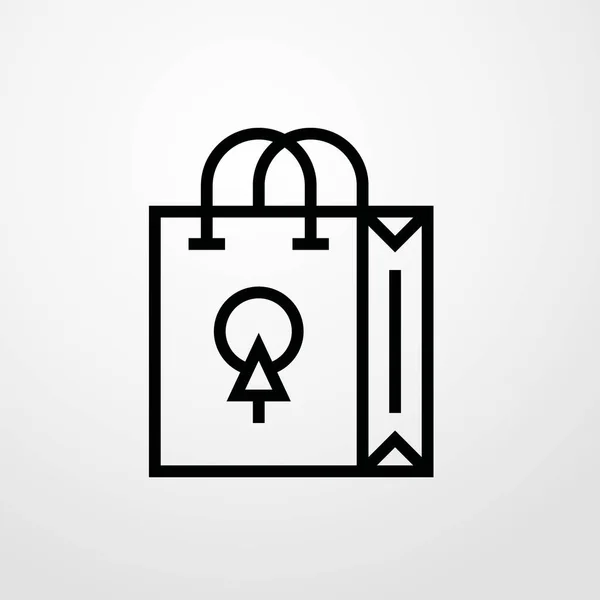 Einkaufstasche Symbol Abbildung isoliert Vektor Zeichen Symbol — Stockvektor