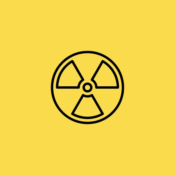 Icona di radiazione illustrazione isolato segno vettoriale simbolo — Vettoriale Stock