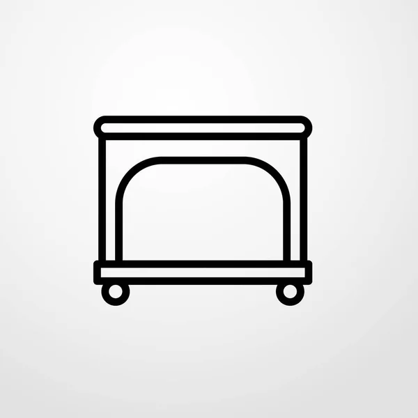 Kinderbox pictogram illustratie geïsoleerde vector teken symbool — Stockvector