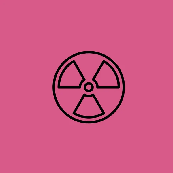 Icona di radiazione illustrazione isolato segno vettoriale simbolo — Vettoriale Stock